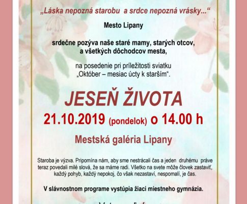 Jeseň života – OKTÓBROVÝ POZDRAV SENIOROM
