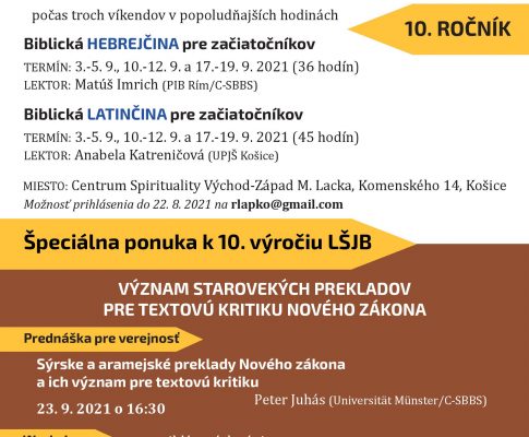 Biblická prednáška a workshopy