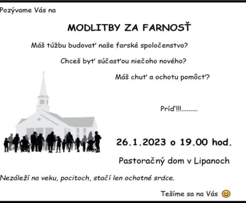 Modlitby za farnosť – 26. január 2023