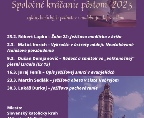 Cyklus biblických prednášok počas pôstu 2023