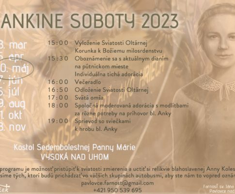 Ankina sobota – máj 2023