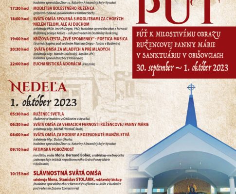 Púť Obišovce – 5.- 6. október 2024